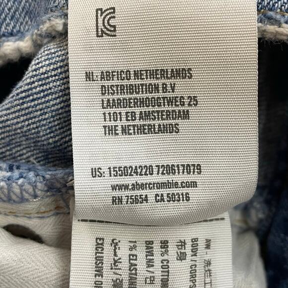 Abercrombie & Fitch 90s Relaxed High Rise Jeans Size 29 Short Blue Women’s Denim - Picture 5 of 10